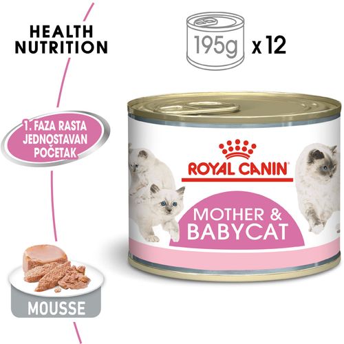 ROYAL CANIN FHN Baby Cat, konzerva za mačiće do 4 mjeseca, potpuna i uravnotežena hrana za mačke, mousse, 12x195 g slika 6