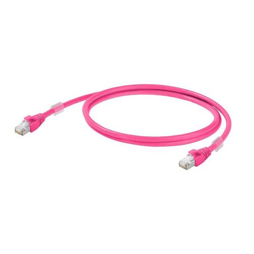 Weidmüller 1201270002 RJ45 mrežni kabel, Patch kabel cat 6a S/FTP 0.20 m magenta UL certificiran 1 St. slika 2