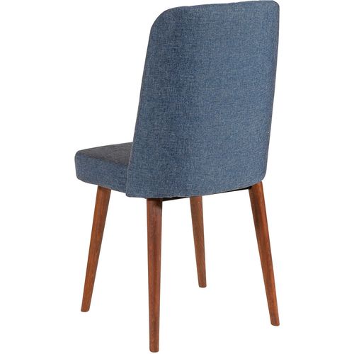 Woody Fashion Komplet za blagovaonicu, stol, stolice i klupe, Vina 1048 - Dark Blue, Walnut slika 5