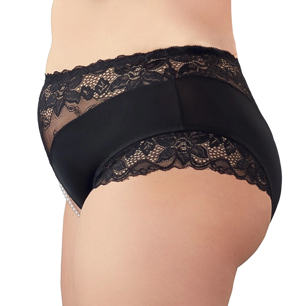 Cottelli CURVES Pearl Briefs crne XL slika 3