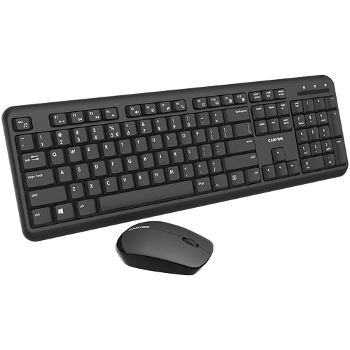 Canyon SET-W20 UK/US Keyboard+Mouse Velvet Wireless Black slika 2