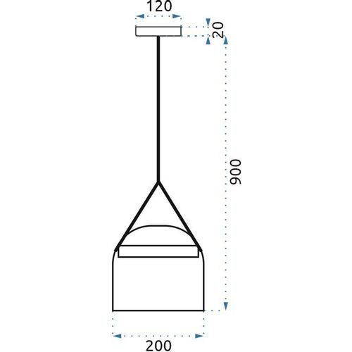 TOOLIGHT Viseća svjetiljks Sivo staklo s remenom crni APP617-1CP slika 12