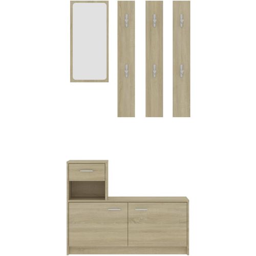 Set za hodnik boja hrasta sonome 100 x 25 x 76,5 cm od iverice slika 18