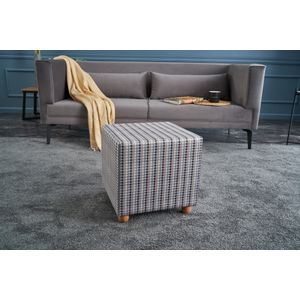 Berta Puf Kare Multicolor Pouffe