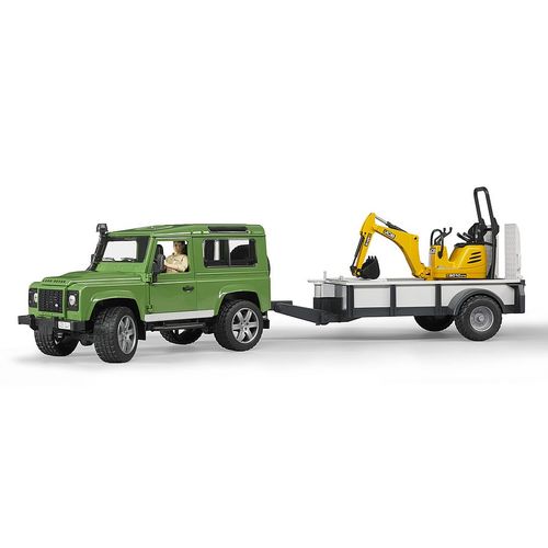 Bruder Džip Land Rover sa Mikro JCB 8010CTS slika 4