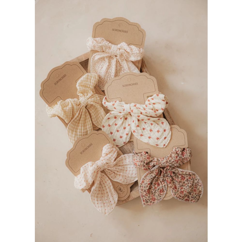 Mrs Ertha Gumica za kosu sa mašnom Scrunchies, Organic Squares slika 2