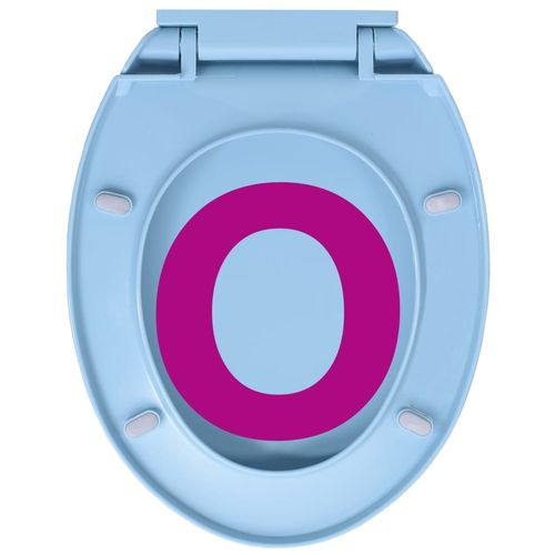 Toaletna daska s mekim zatvaranjem plava ovalna slika 18