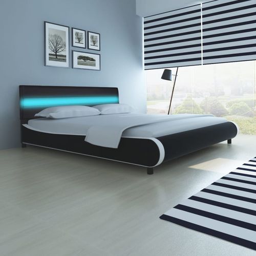 Okvir za krevet od umjetne kože s LED svjetlom crni 180 x 200 cm slika 8