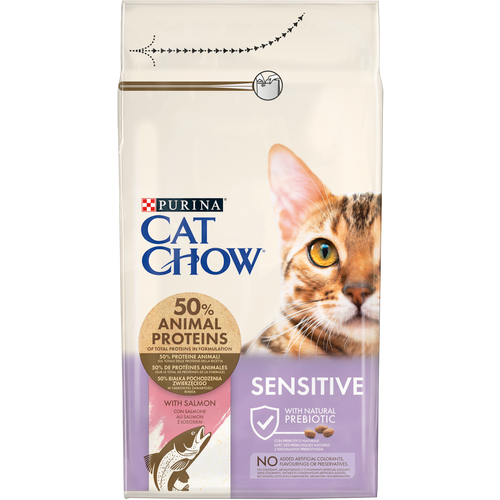 Cat Chow Sensitive, s lososom, 1.5 kg slika 2