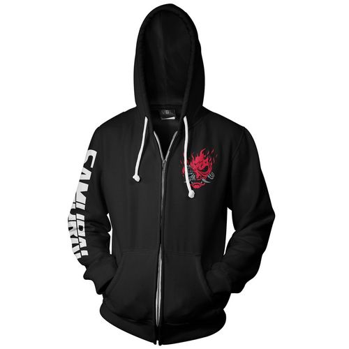 JINX Cyberpunk 2077 Najveći Obožavatelj Crna Zip-Up Hoodie 2XL slika 1