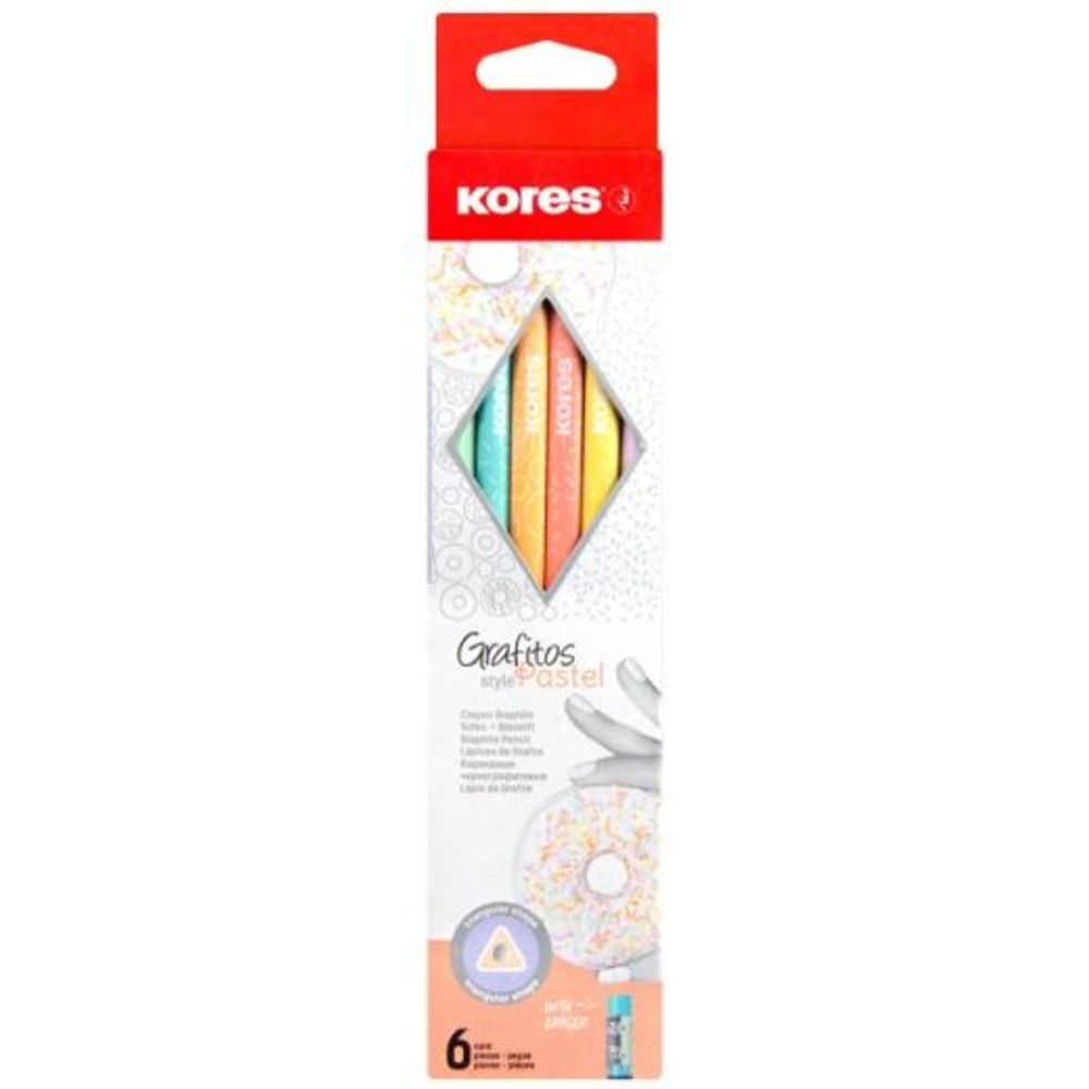 Kores Olovka grafitna 6/1 sa gum. PASTEL slika 1