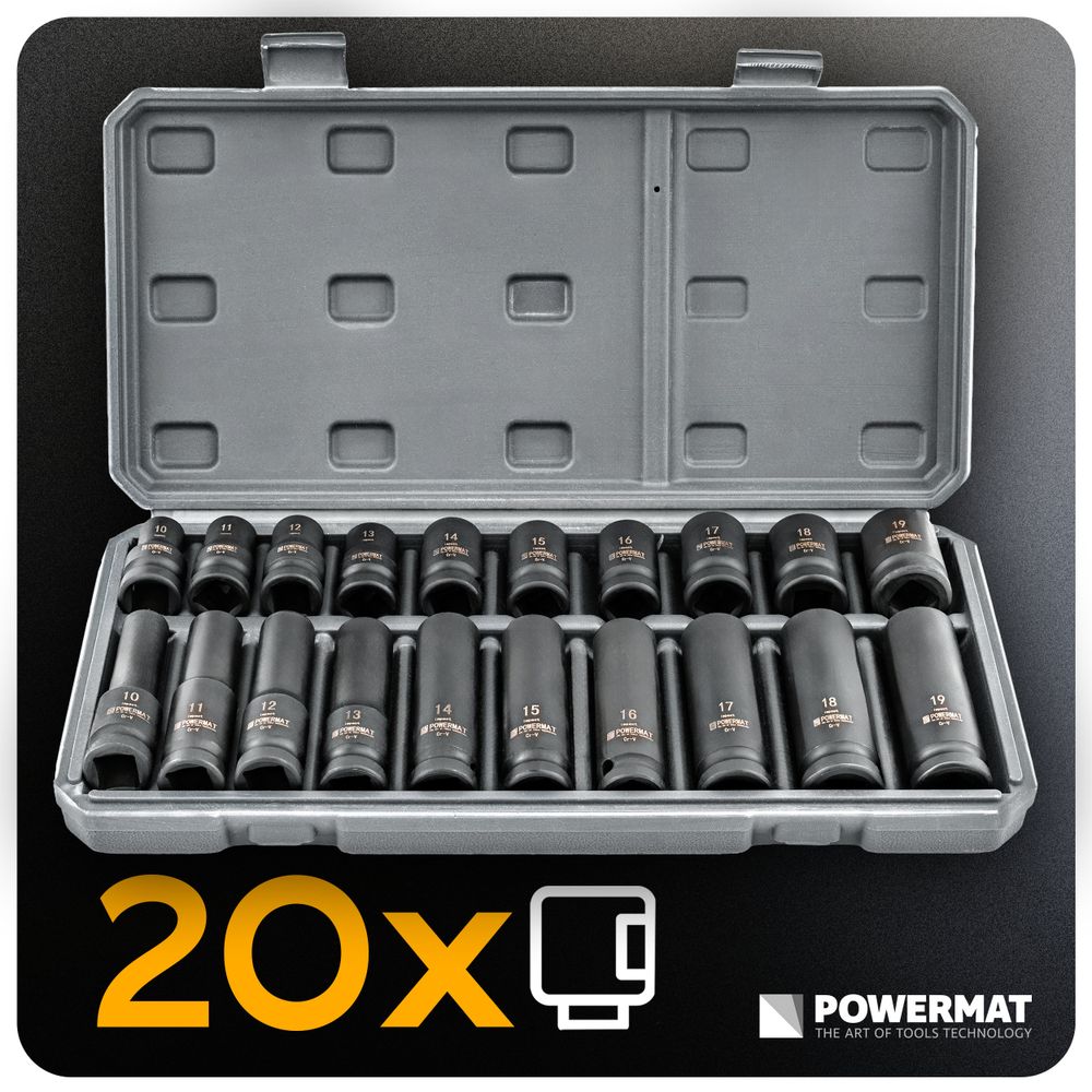 Set udarnih nasadnih ključeva HEX – 20 dijelova, 1/2" slika 11