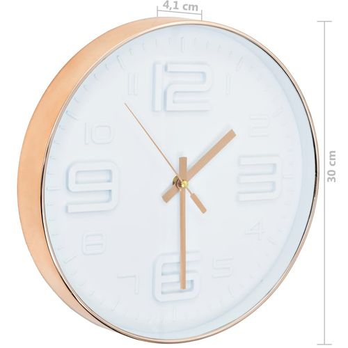 Zidni sat s bakrenim izgledom 30 cm slika 18