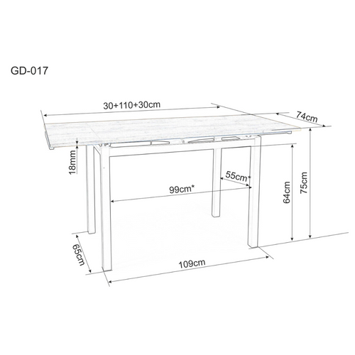 Stol GD017 - MDF + furnir slika 8