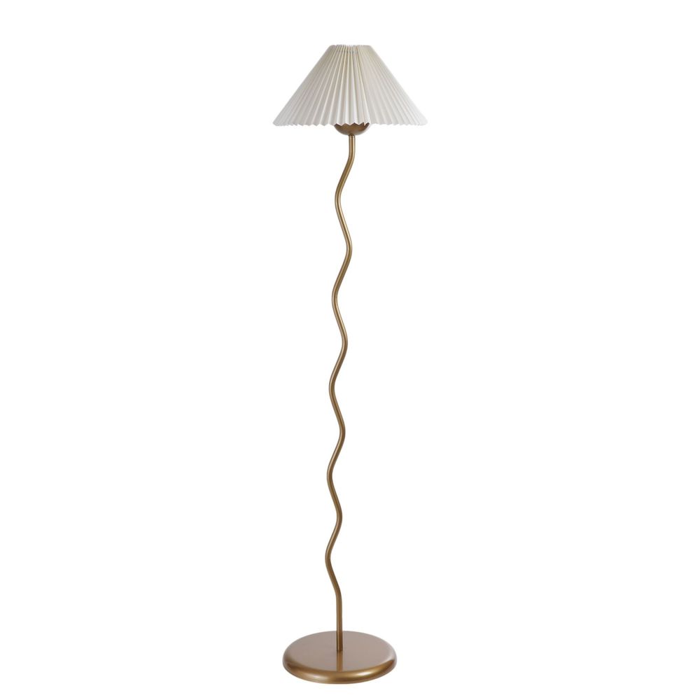 Opviq Podna lampa 706, bijela, zlatna slika 3