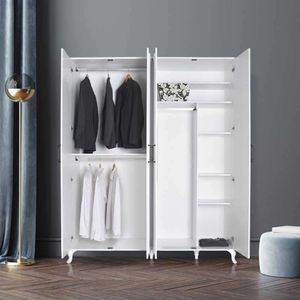 Grd-1040-Dd-3 White Wardrobe