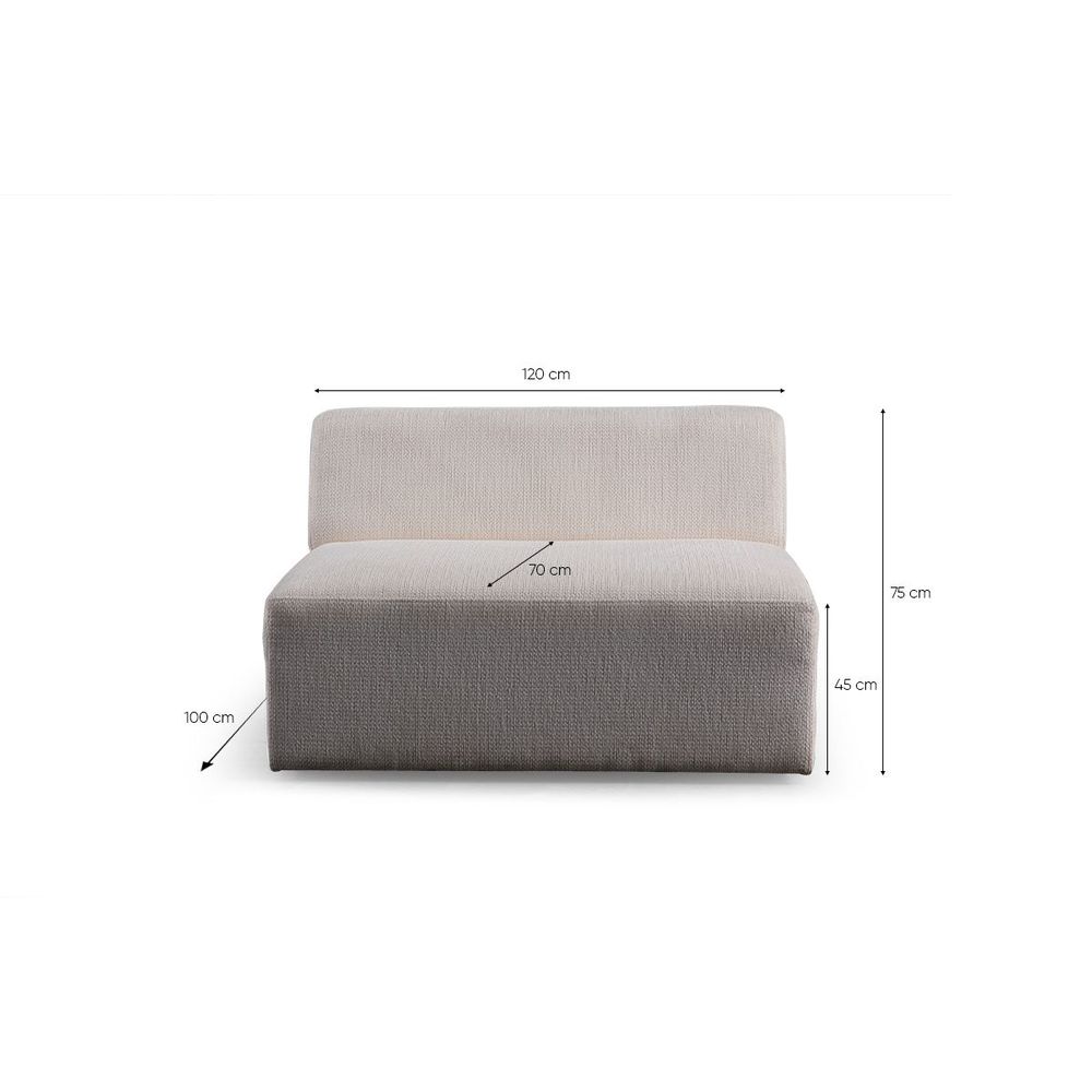 Ugaona sofa Melva (L1,5 + O1 + C + O2 + Chl Desno) - boja: bijela slika 13