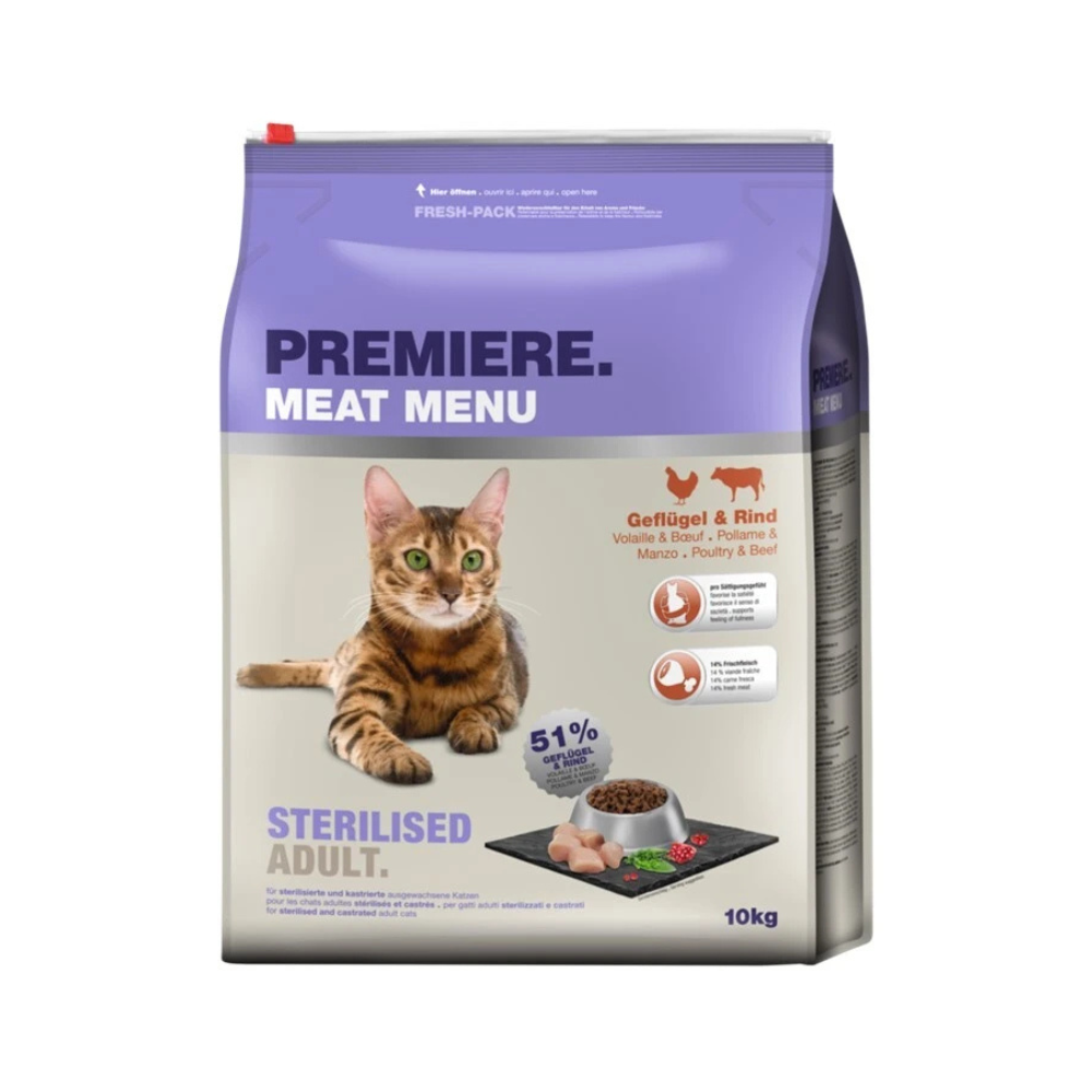 Premiere Cat Adult Sterilised perad i govedina 10 kg slika 1