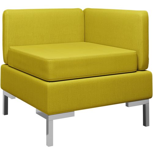 Modularna kutna sofa s jastukom od tkanine žuta slika 10