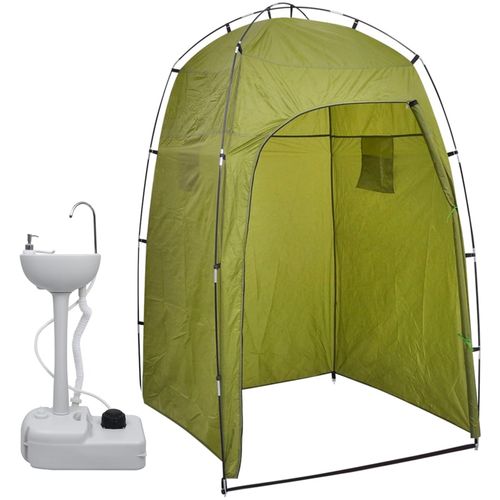 Prijenosni stalak s umivaonikom za kampiranje sa šatorom 20 L slika 1