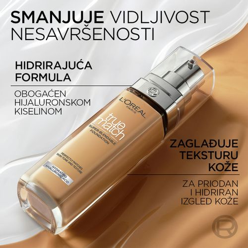 L'Oreal Paris True Match Tekući Puder 1.D/1.W Warm slika 5