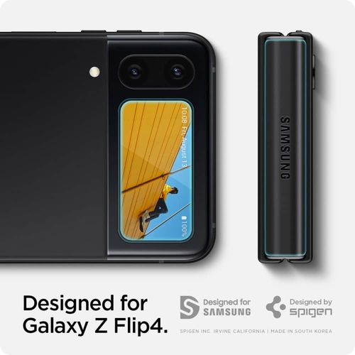 Galaxy Z Flip 4 Zaštita zaslona GLAS.tR Staklo s punim pokrovom + folija za šarke slika 5
