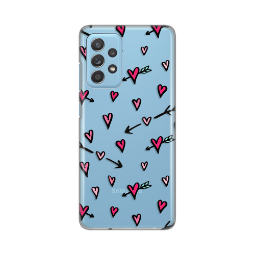 Torbica Silikonska Print Skin za Samsung A525F/A526B/A528B Galaxy A52 4G/A52 5G/A52s 5G Heart Pattern slika 1