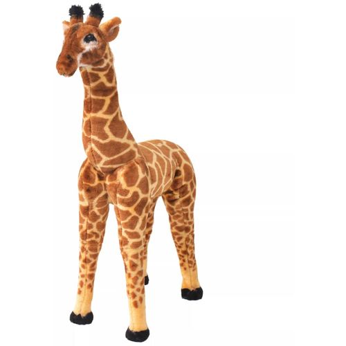 Stojeća igračka plišana žirafa smeđa i žuta XXL slika 1