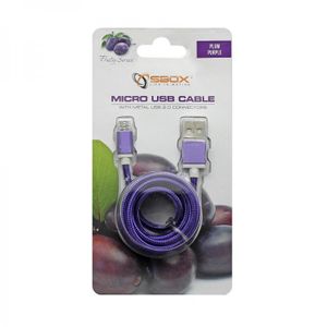 KABEL SBOX USB->MICRO USB M/M 1,5M Blister PURPLE