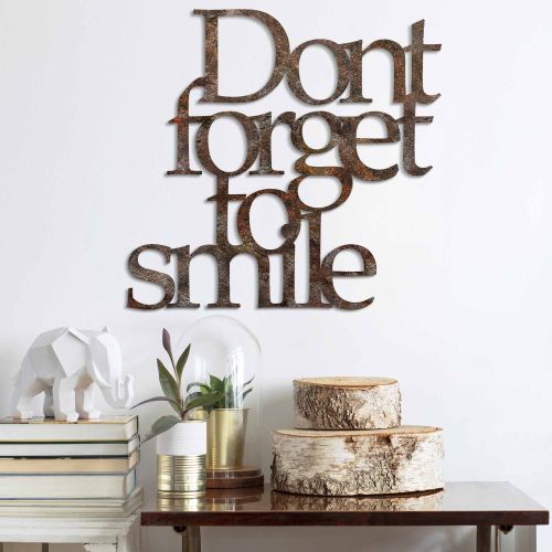 Wallity Metalna zidna dekoracija Rusty Dont Forget For Smile slika 1