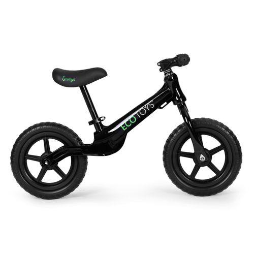 ecotoys dječji bicikl guralica bez pedala - crni slika 3