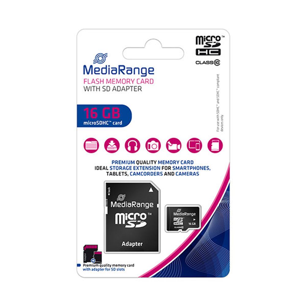 MediaRange MICRO SDHC MEMORIJSKA KARTICA, klasa 10, 16GB , MR958 slika 1