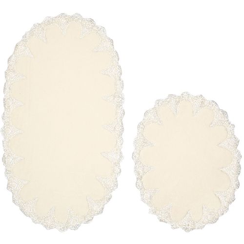 Zara - Cream Cream Bathmat Set (2 Pieces) slika 2
