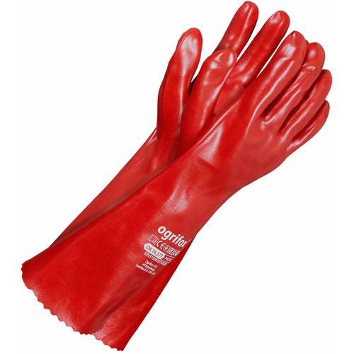 Crvene PVC rukavice duge 40 cm slika 1