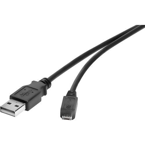 Renkforce USB 2.0  [1x muški konektor USB 2.0 tipa a - 1x muški konektor USB 2.0 tipa micro-B] 0.30 m crna pozlaćeni kontakti Renkforce USB kabel USB 2.0 USB-A utikač, USB-Micro-B utikač 0.30 m crna pozlaćeni kontakti RF-4463076 slika 3