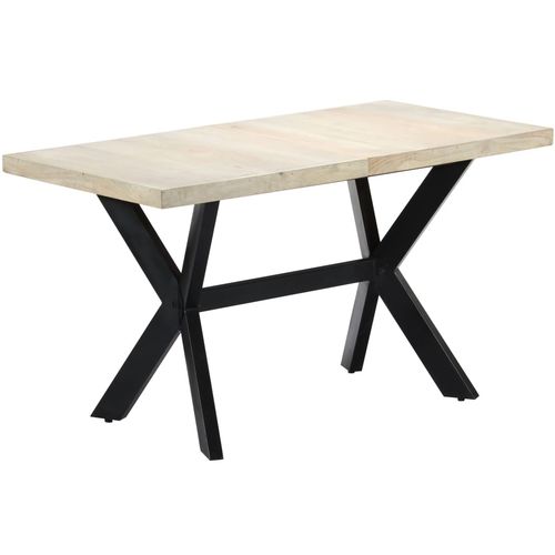Blagovaonski stol od izbijeljenog drva manga 140 x 70 x 75 cm slika 10