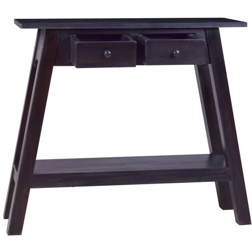 Konzolni stol boja crne kave 90 x 30 x 75 cm od drva mahagonija slika 12