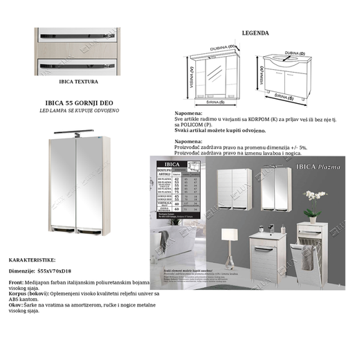 Ceramica Lux Ibica 55 gornji deo slika 2