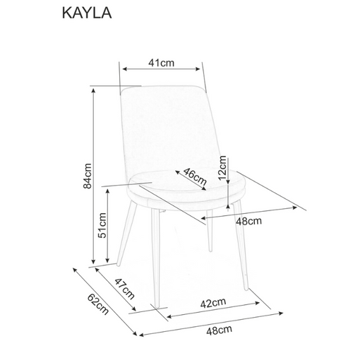 Stolica KAYLA - Baršun slika 5