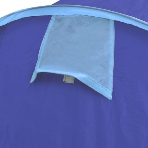 Šator za kampiranje za 4 osobe tamna plava/svjetla plava slika 15
