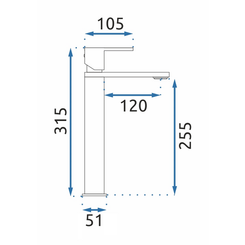 Rea Flip Chrome Low slavina za umivaonik slika 6