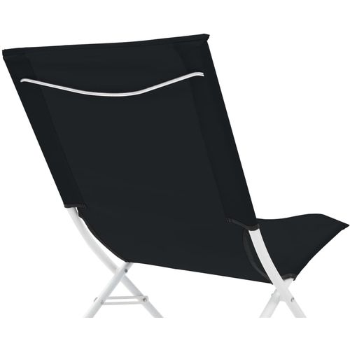 Sklopive stolice za plažu 2 kom crne slika 6