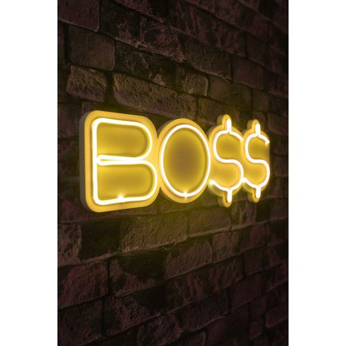 Wallity Ukrasna plastična LED rasvjeta, BOSS - Yellow slika 8