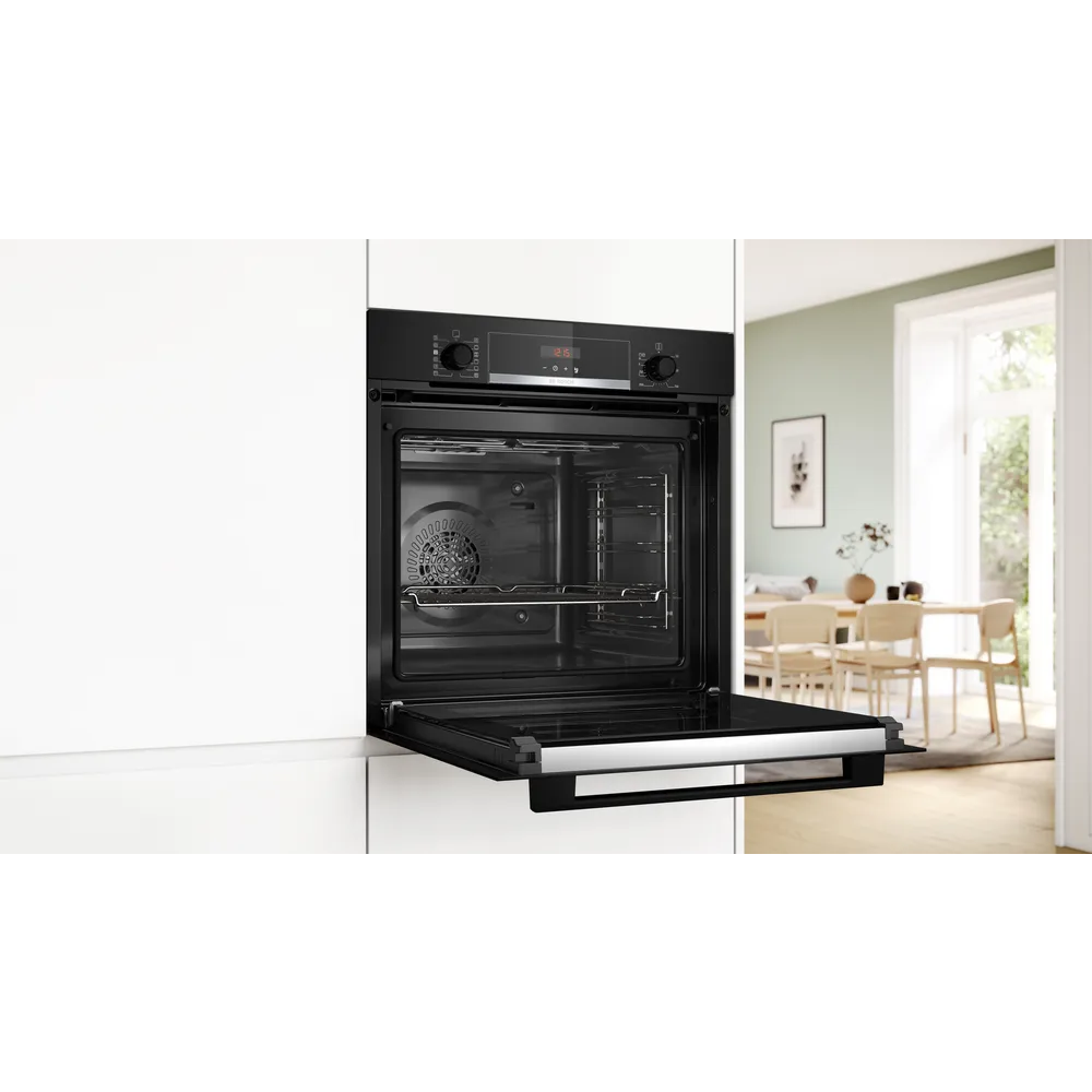 BOSCH pećnica  Serie 4| CRNA,A, 71L,8 programa, Piroliza, Dodavanje pare slika 4