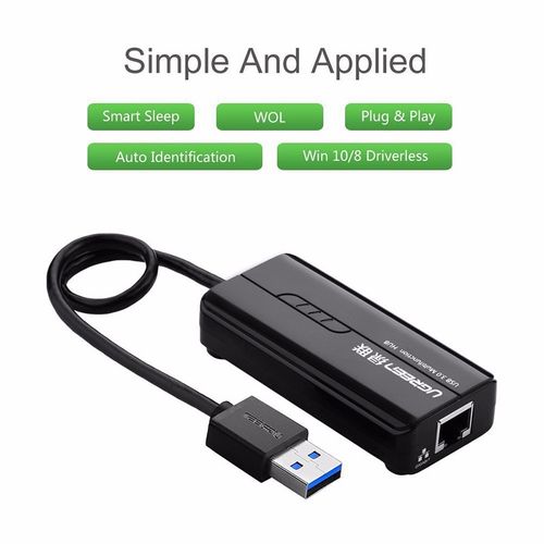 Ugreen USB 3.0 hub s 3x USB A i RJ45 priključkom slika 5