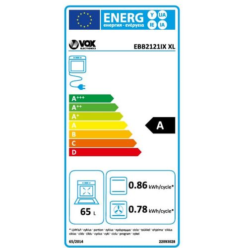 VOX ugradbena pećnica EBB 2121 IXXL slika 6