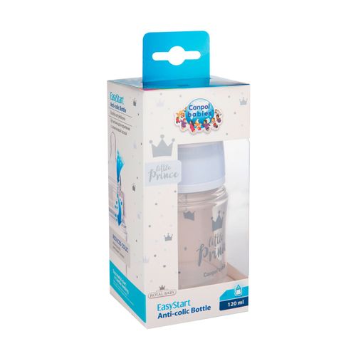 Canpol baby flašica 120ml široki vrat, pp - royal baby - plava slika 2