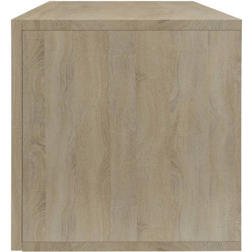 Kutija za pohranu vinilnih ploča bijela i hrast 71x34x36cm drvo slika 18