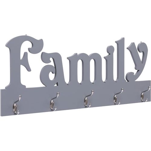 Zidna vješalica za kapute FAMILY siva 74 x 29,5 cm slika 22