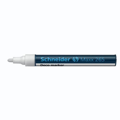 Flomaster Schneider Deco Marker Maxx 265  tekuća kreda 2-3 mm bijeli S126549 slika 2